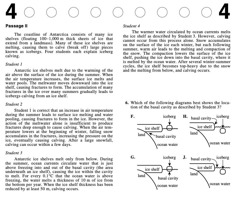 Example ACT Science conflicting viewpoints passage with two competing perspectives